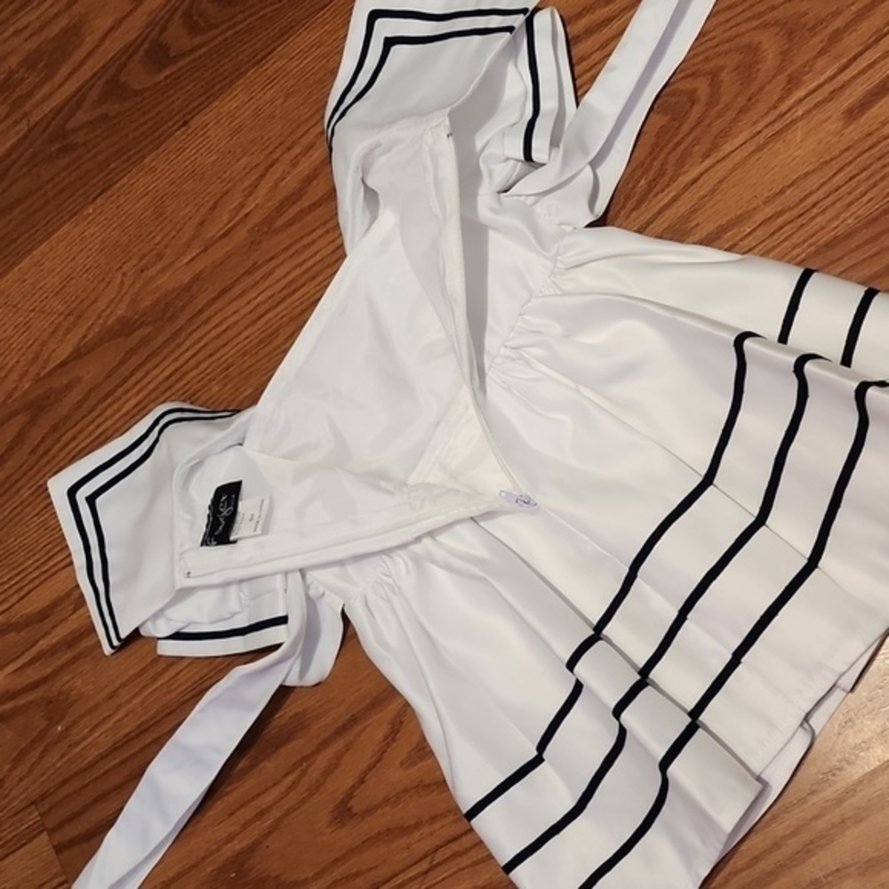 New sailor dress pageant,sports wear 6mo, fits like a 12mo - Picture 8 of 9